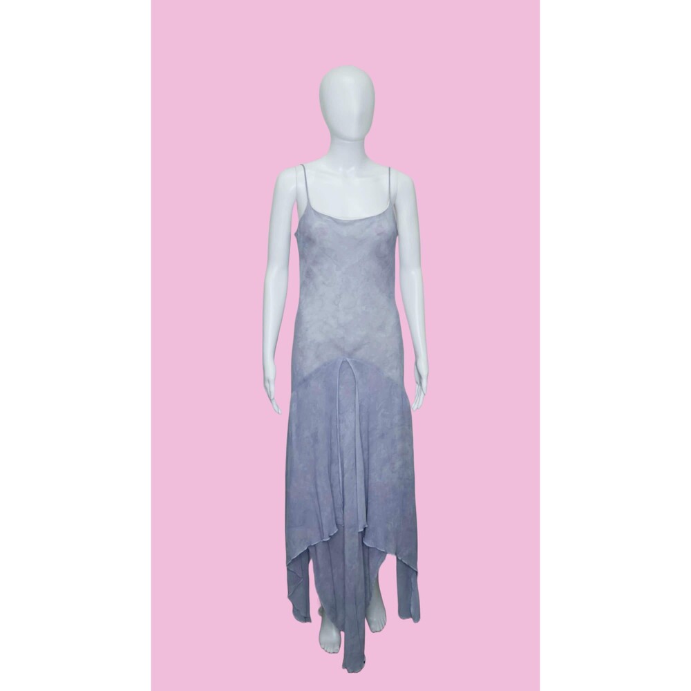 Y2K.LAPIS ASYMMETRICAL. Drop Waist. PURPLE. Layered Draped Dress. S-M. As Is